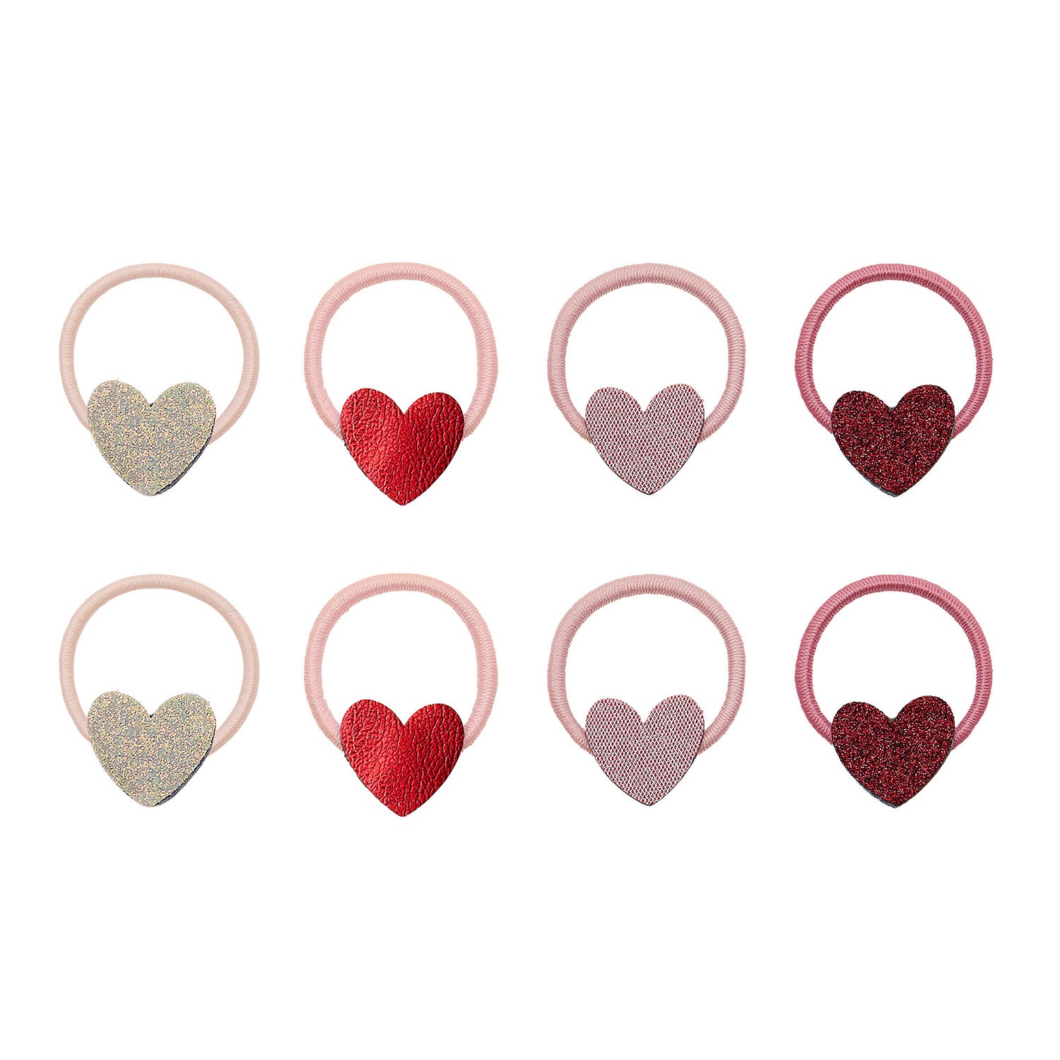 Mimi & Lula 8 hårelastikker - Mini Heart Valentines