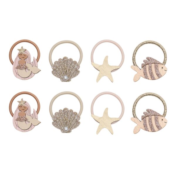 Mimi & Lula 8 hårelastikker - Mini Mermaid Oceal Pearl