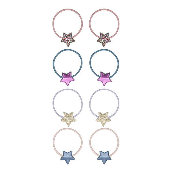 Mimi & Lula 8 hårelastikker med stjerner - Mini Star Ziggy