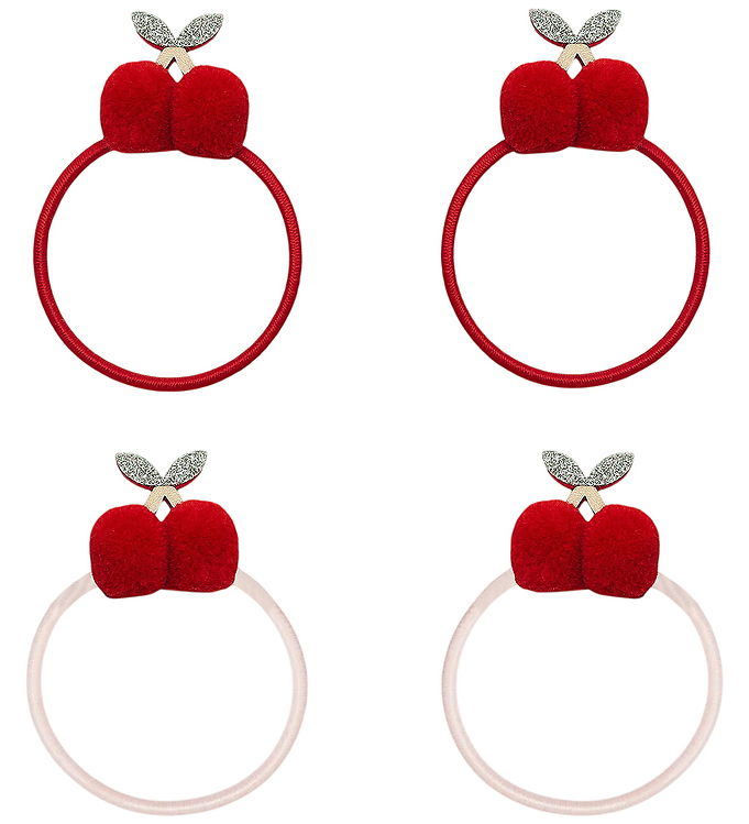 Mimi & Lula Hårelastikker - 4-pak - Pom Pom Cherries Mon Cheri