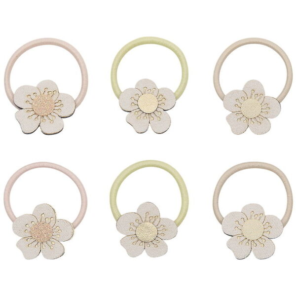 Mimi & Lula Hårelastikker - 6-pak - Mini Blossom Peaches and Cre