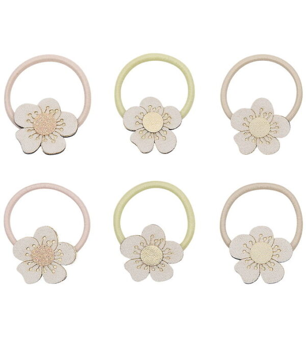 Mimi & Lula Hårelastikker - 6-pak - Mini Blossom Peaches and Cre