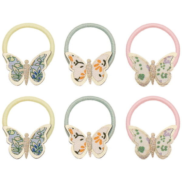 Mimi & Lula Hårelastikker - 6-pak - Mini Floral Butterfly Spring
