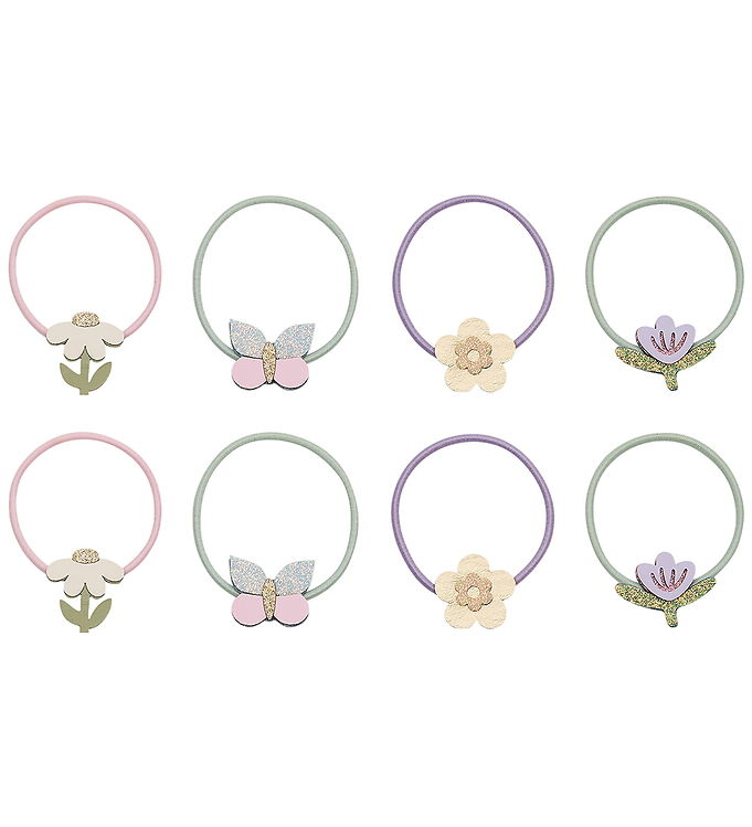 Mimi & Lula Hårelastikker - 8-pak - Flower Garden Bouquet
