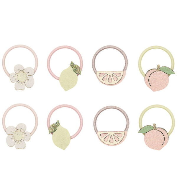 Mimi & Lula Hårelastikker - 8-pak - Mini Citrus Peaches and Crea