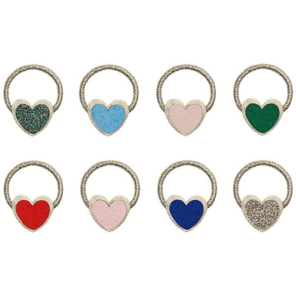 Mimi & Lula Hårelastikker - 8-pak - Mini Heartbeam