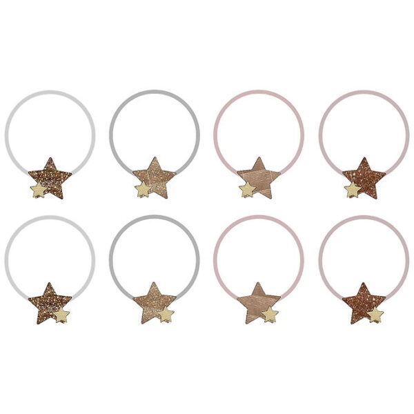 Mimi & Lula Hårelastikker - 8-pak - Starry Shimmer