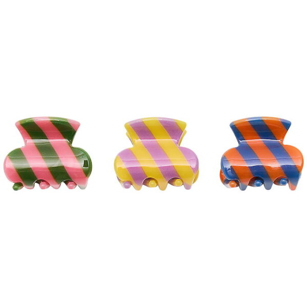 Mimi & Lula Hårklemmer - 3-pak - 3 cm - Mini Striped Beach