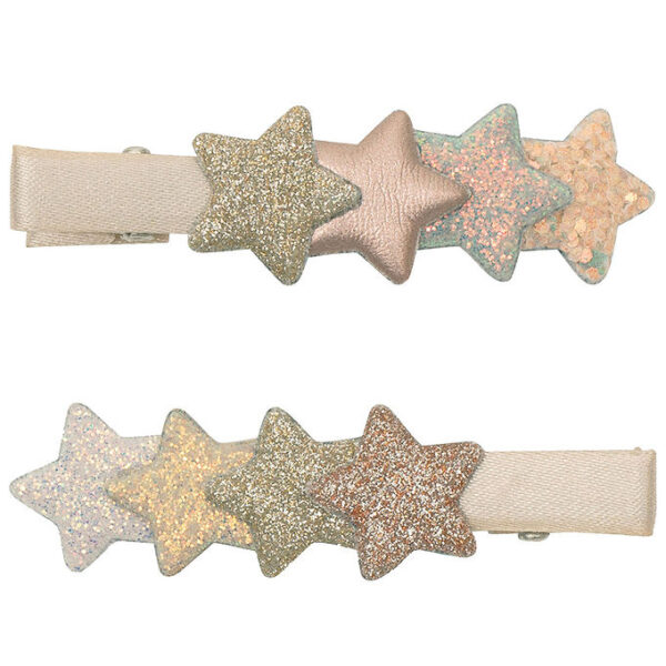 Mimi & Lula Hårklips - 2-pak - 5 cm - Layered Star Shimmer Encha