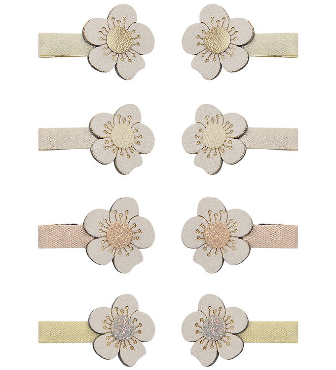 Mimi & Lula Hårklips - 8-pak - 3 cm - Mini Blossom Peaches and C