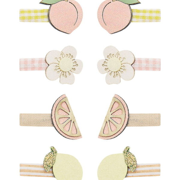 Mimi & Lula Hårklips - 8-pak - 3 cm - Mini Citrus Peaches and Cr