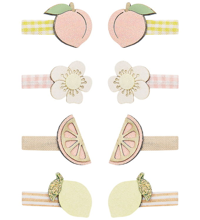 Mimi & Lula Hårklips - 8-pak - 3 cm - Mini Citrus Peaches and Cr
