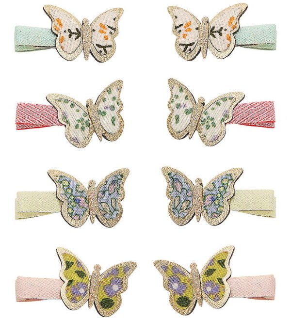 Mimi & Lula Hårklips - 8-pak - 3 cm - Mini Floral Butterfly