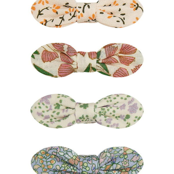 Mimi & Lula Hårsløjfer - 4-pak - 4,5 cm - Flora Spring on the Fa