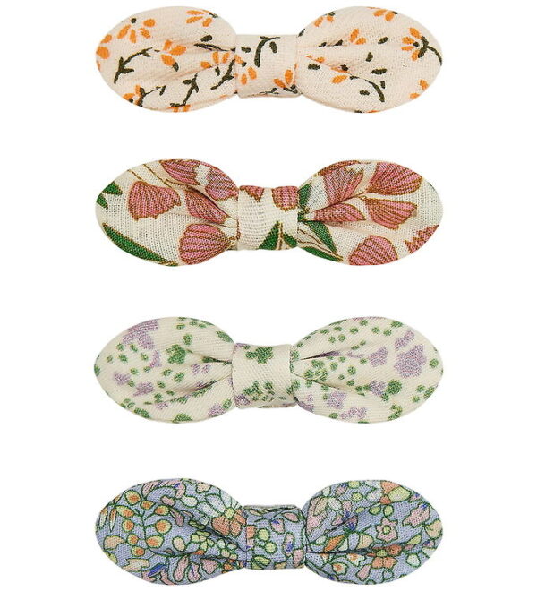 Mimi & Lula Hårsløjfer - 4-pak - 4,5 cm - Flora Spring on the Fa