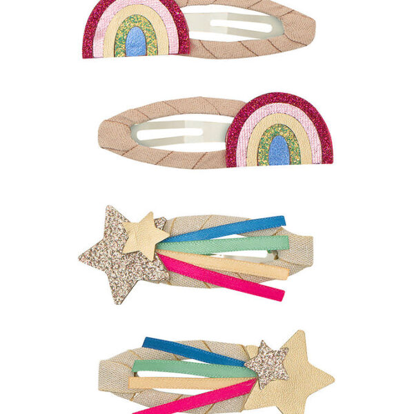 Mimi & Lula Hårspænder - 4-pak - 5 cm - Disco Over The Ranbow Da