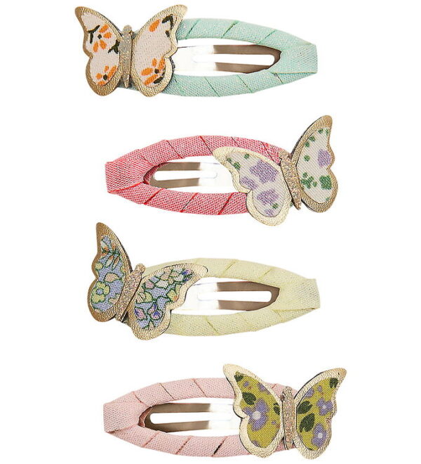 Mimi & Lula Hårspænder - 4-pak - 5 cm - Floral Butterfly