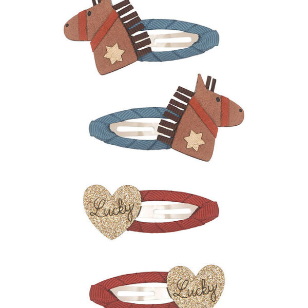 Mimi & Lula Hårspænder - 4-pak - 5 cm - Lucky Horse