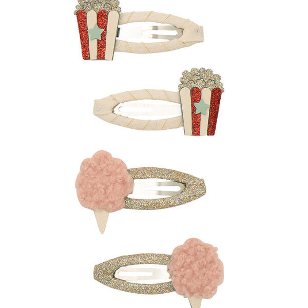 Mimi & Lula Hårspænder - 4-pak - 5 cm - Popcorn Circus