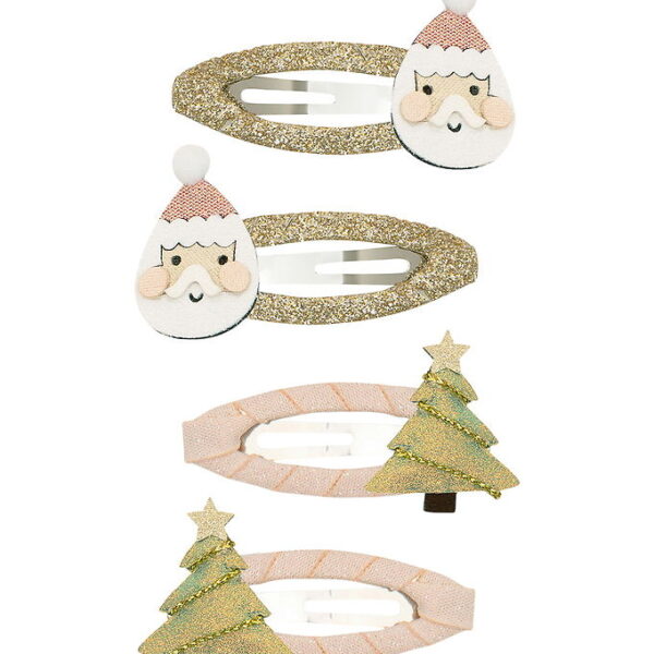 Mimi & Lula Hårspænder - 4-pak - Santa & Tree Christmas