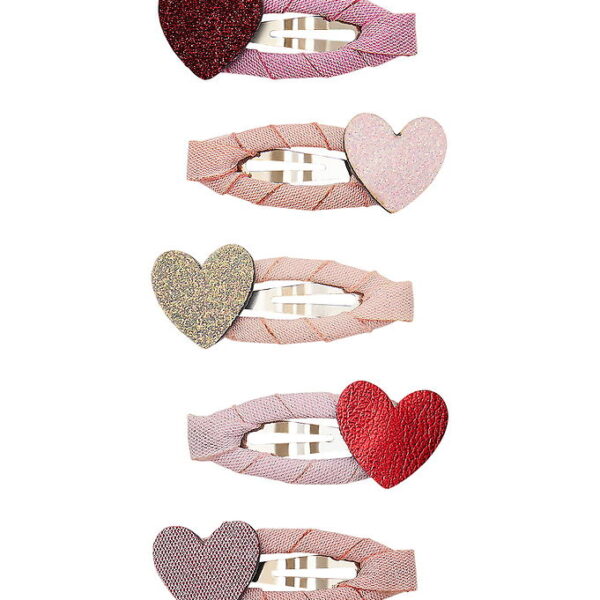 Mimi & Lula Hårspænder - 5-pak - 4 cm - Mini Heart Valentines