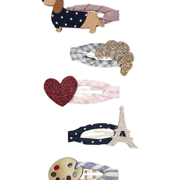 Mimi & Lula Hårspænder - 5-pak - 4 cm - Mini Paris Mon Cheri