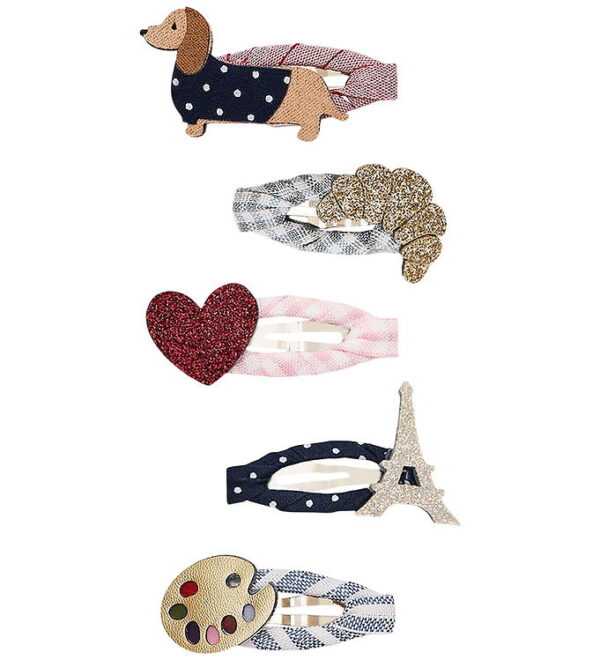 Mimi & Lula Hårspænder - 5-pak - 4 cm - Mini Paris Mon Cheri