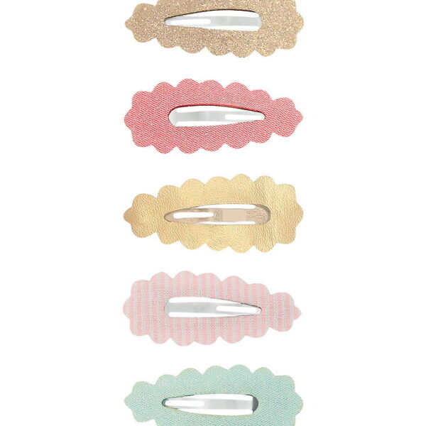 Mimi & Lula Hårspænder - 5-pak - 4 cm - Mini Scalloped Edge My L