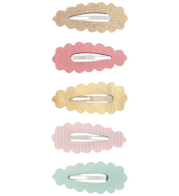 Mimi & Lula Hårspænder - 5-pak - 4 cm - Mini Scalloped Edge My L