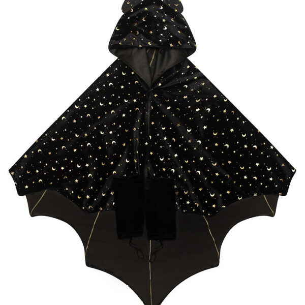 Mimi & Lula Kappe m. Hætte - Black Bat Halloween