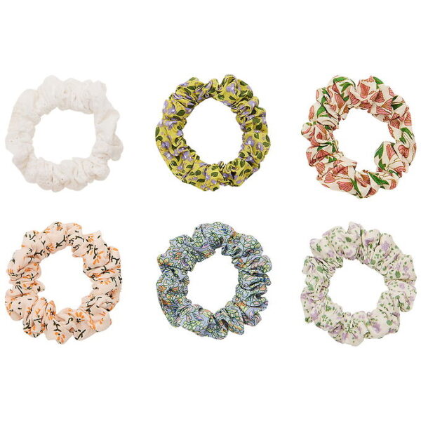 Mimi & Lula Scrunchies - 6-pak - Floral Spring on the Farm