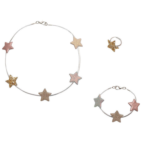 Mimi & Lula Smykkesæt - Halskæde/Armbånd/Ring - Star Silver