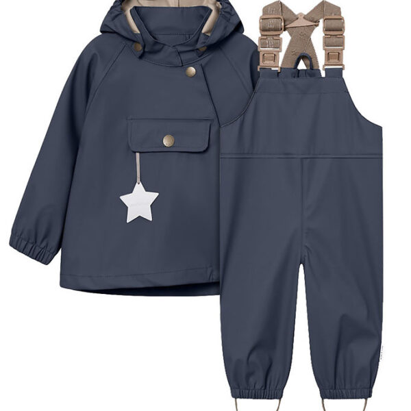 Mini A Ture Regntøj m. Seler - PU - MatWainis - Ombre Blue