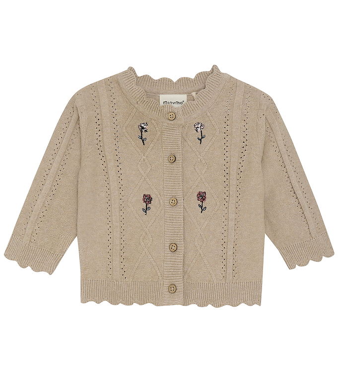 Minymo Cardigan Knit - Beige Meleret