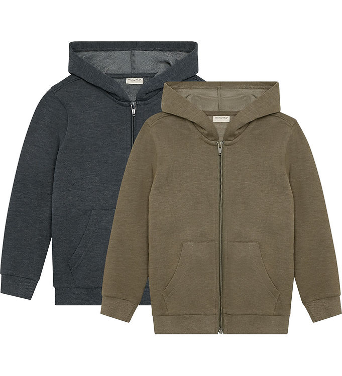 Minymo Cardigans m. Hætte - 2-pak - Vetiver