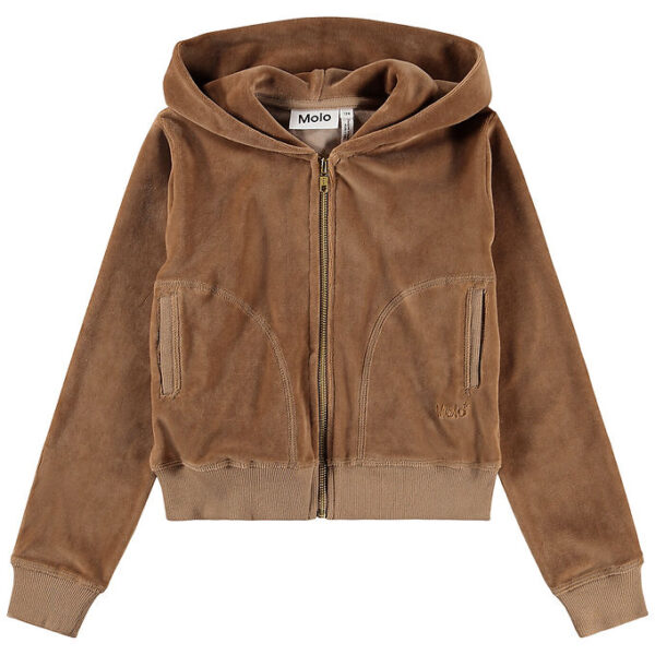 Molo Cardigan - Velour - Milla - Cocoa Bean
