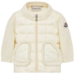 Moncler Cardigan - Uld/Dun - Hvid
