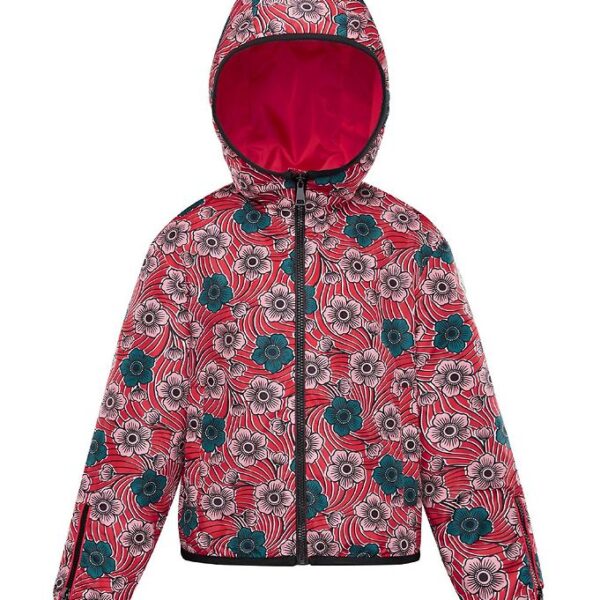 Moncler Jakke - Breanna - Rød m. Blomster