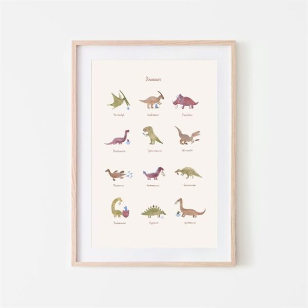 Mushie Dinosaur Plakat - 50x70 cm