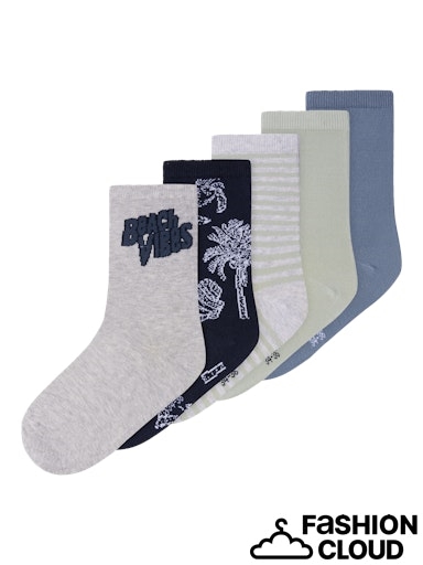 NAME IT 5-pak Strømper Vaks Light Grey