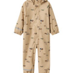 NAME IT Fleece Regn Dragt Dry10 White Pepper Small City