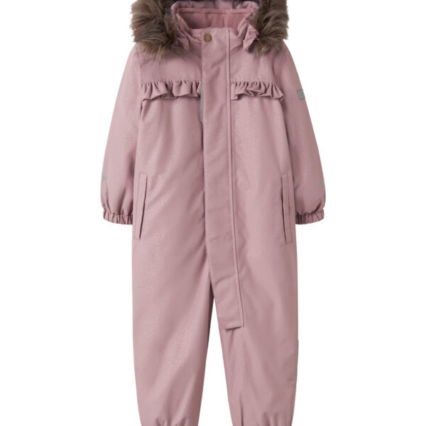 NAME IT Flyverdragt Frill Snow10 Glitter Woodrose