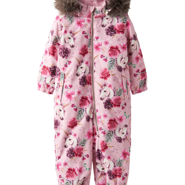 NAME IT Flyverdragt Snow10 Parfait Pink Floral Unicorn
