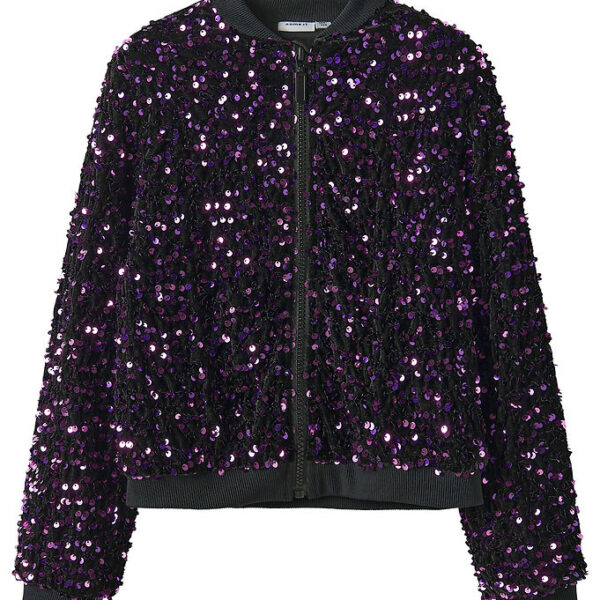 Name It Bomberjakke - NkfRunica - Byzantium m. Palietter