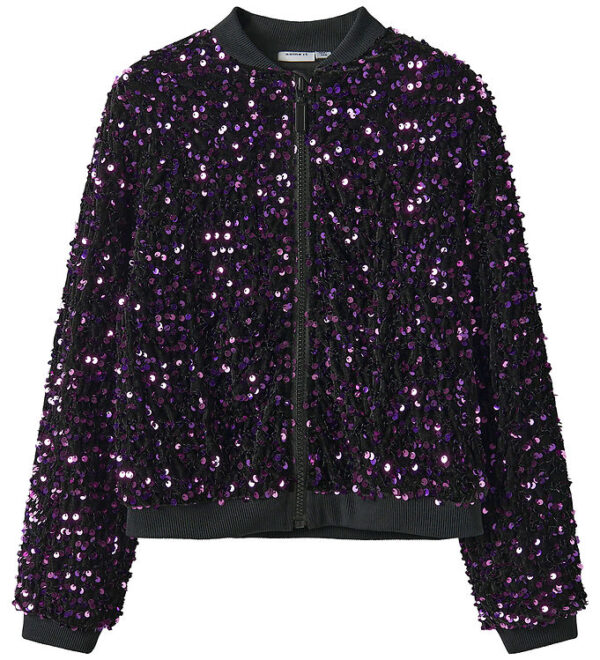 Name It Bomberjakke - NkfRunica - Byzantium m. Palietter