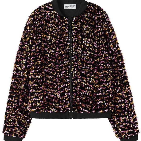 Name It Bomberjakke - NkfRunica - Gold Colour m. Palietter Name It Bomberjakke - NkfRunica - Gold Colour m. Palietter
