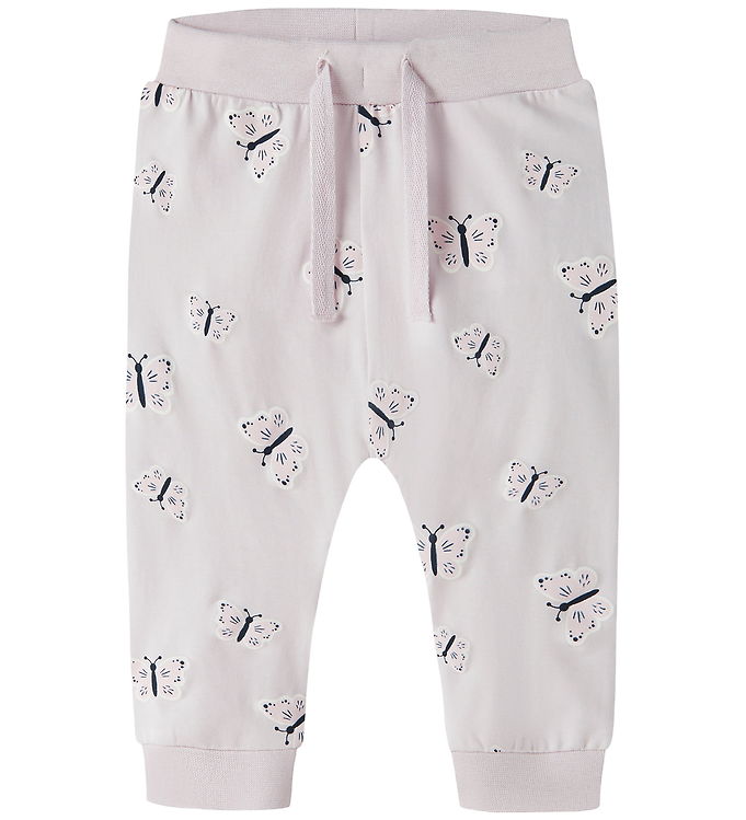 Name It Bukser - NbfVandora - Lavender Fog/Butterfly