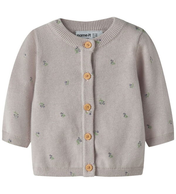 Name It Cardigan - Strik - NbfBeta - Lilac Marble