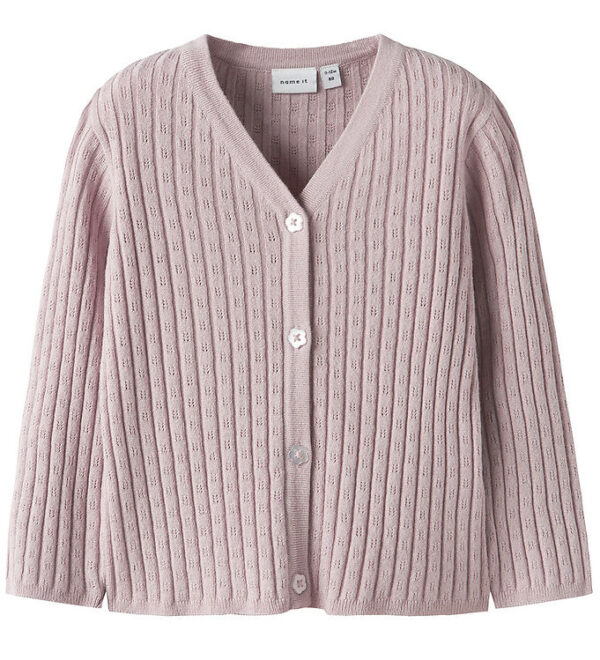 Name It Cardigan - Strik -NbfKind - Burnished Lilac