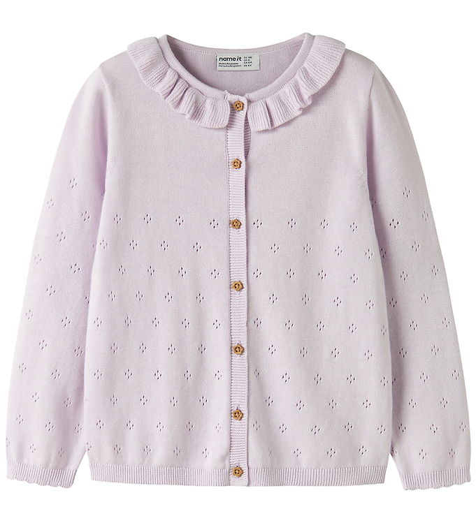 Name It Cardigan - Strik - NmfDiame - Lavender Fog